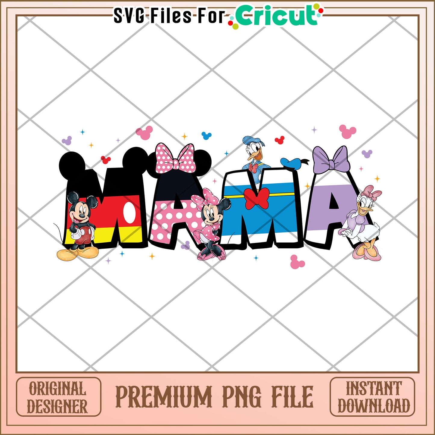 Mickey Mouse Mama PNG File for Cricut Crafting Projects