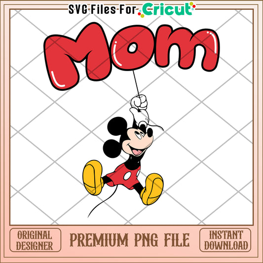 Mickey Mouse Mom Balloon PNG Image