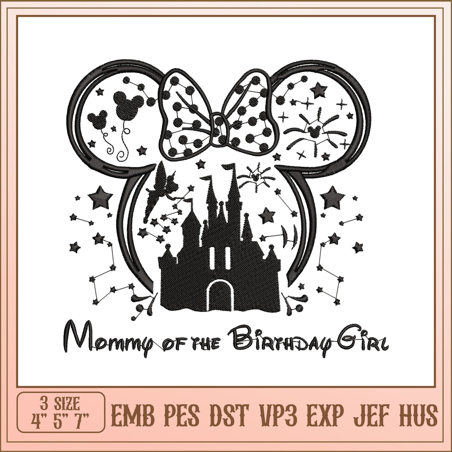 Mickey Mouse Mommy Birthday Embroidery