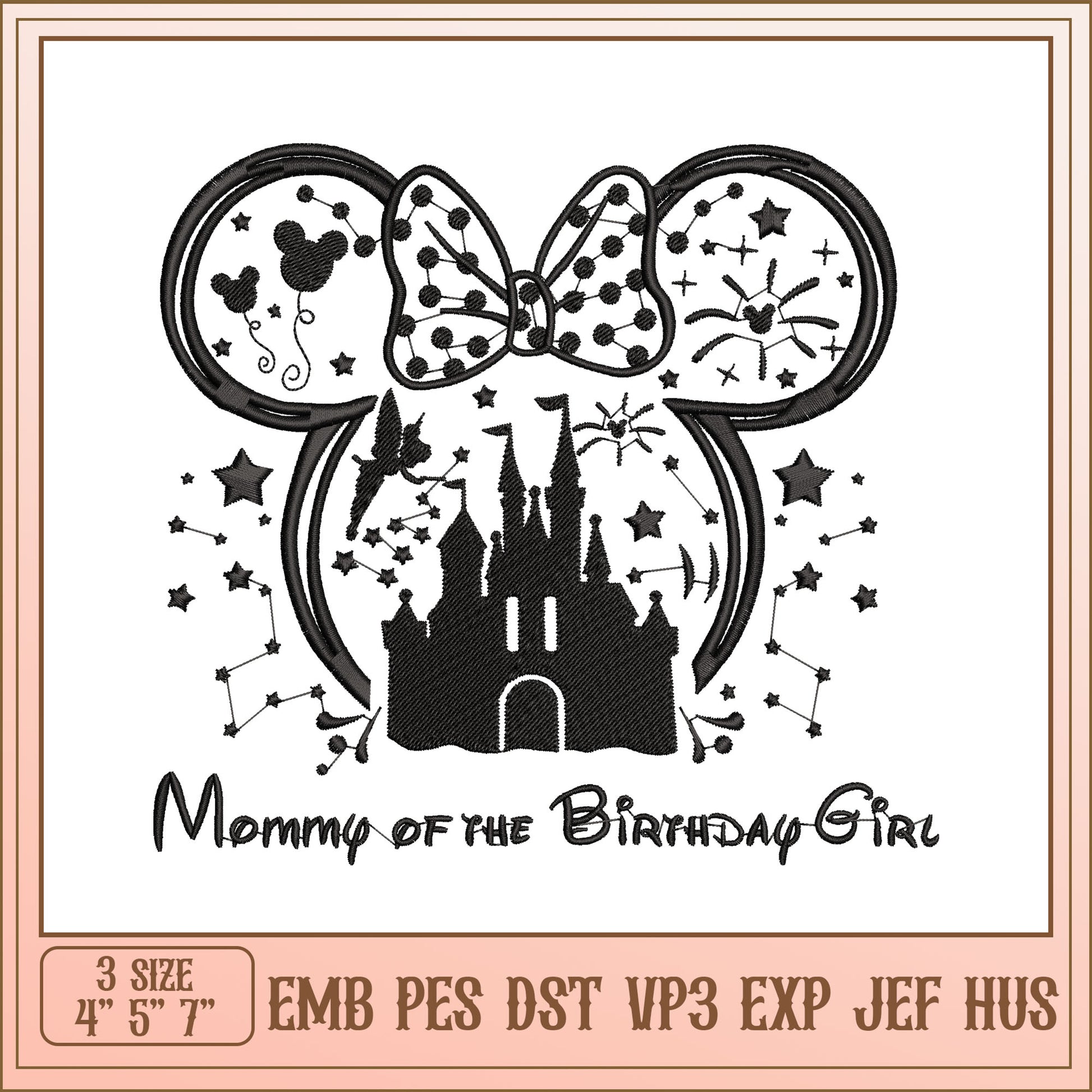 Mickey Mouse Mommy Birthday Embroidery
