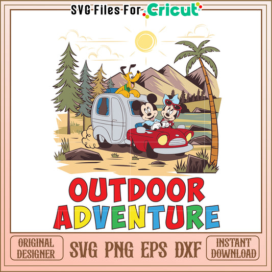 Mickey Mouse Outdoor Adventure SVG Cut File