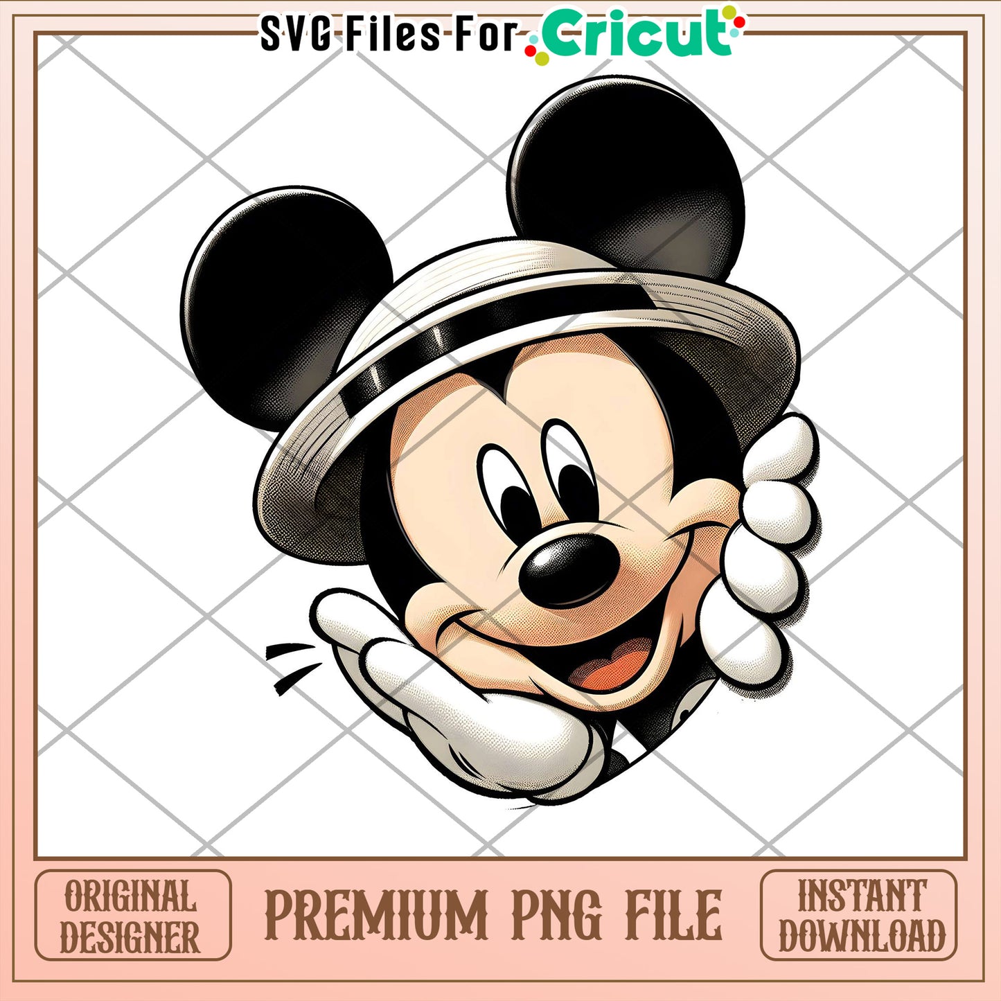Mickey Mouse PNG Hat Cricut Design