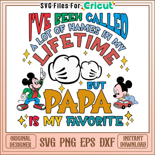 Mickey Mouse Papa SVG Design