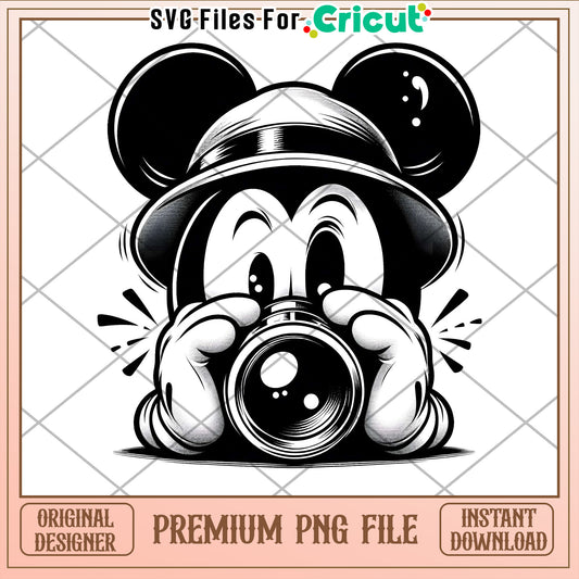 Mickey Mouse Photographer PNG