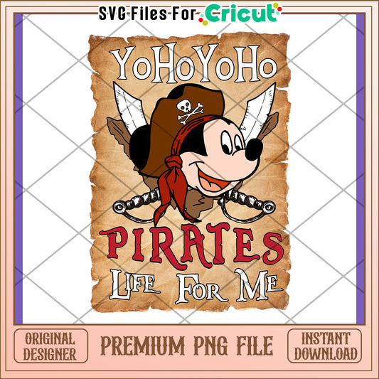 Mickey Mouse Pirate PNG Premium Download