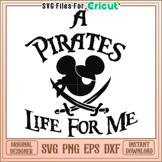 Mickey Mouse Pirate SVG Design Download