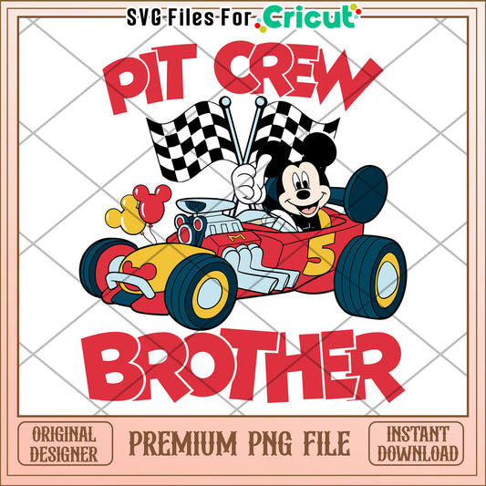 Mickey Mouse Pit Crew Brother PNG