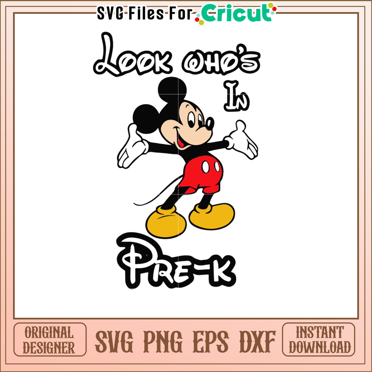 Mickey Mouse Pre-K SVG