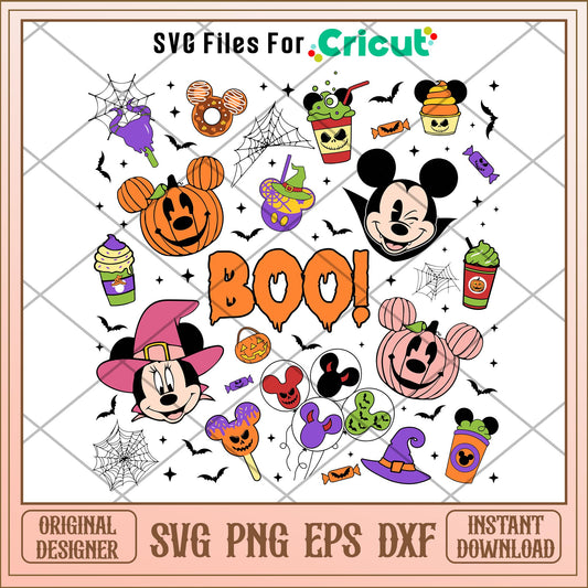 Mickey Mouse Pumpkin Head Snacks svg, Disney characters svg, Digital Download
