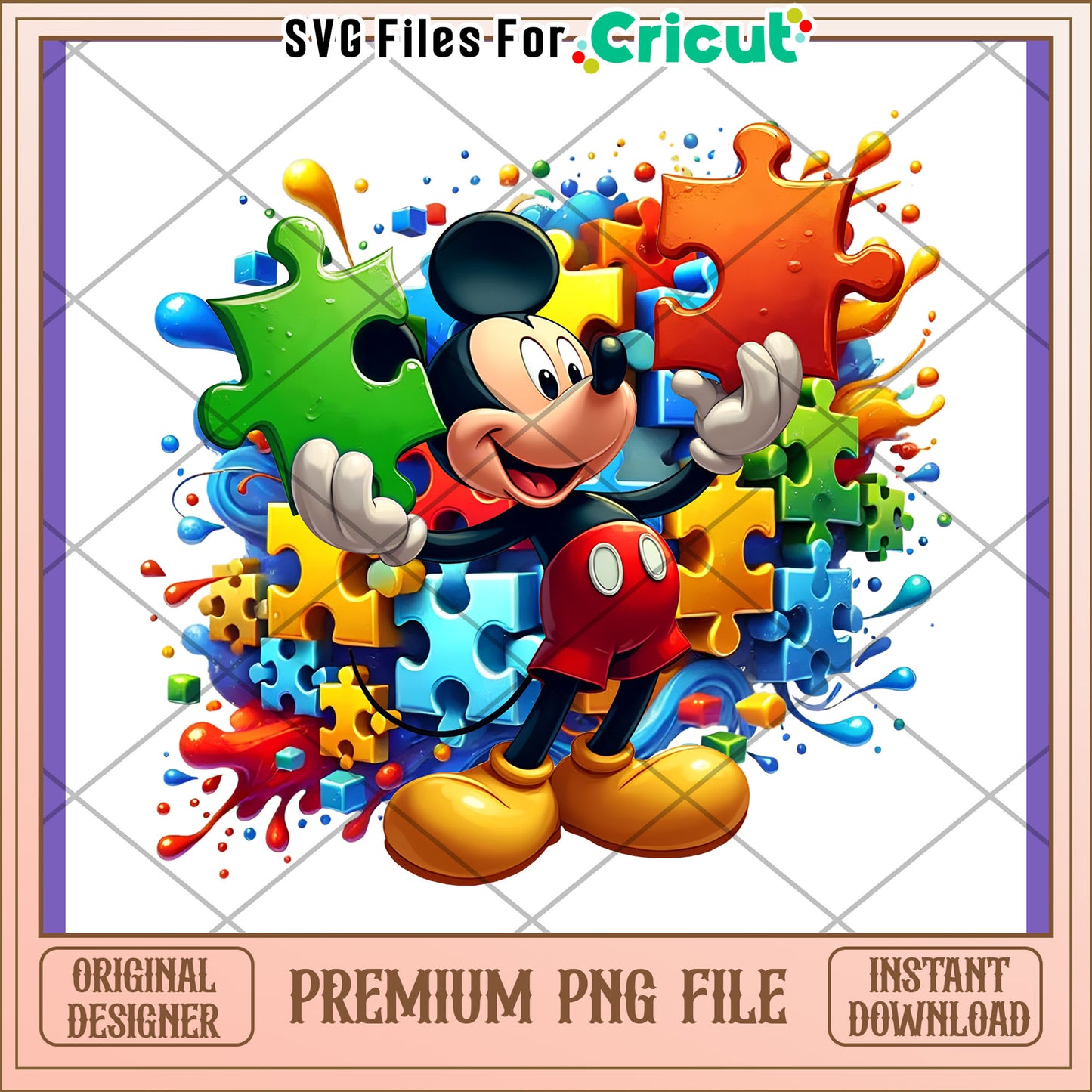 Mickey Mouse Puzzle PNG Design