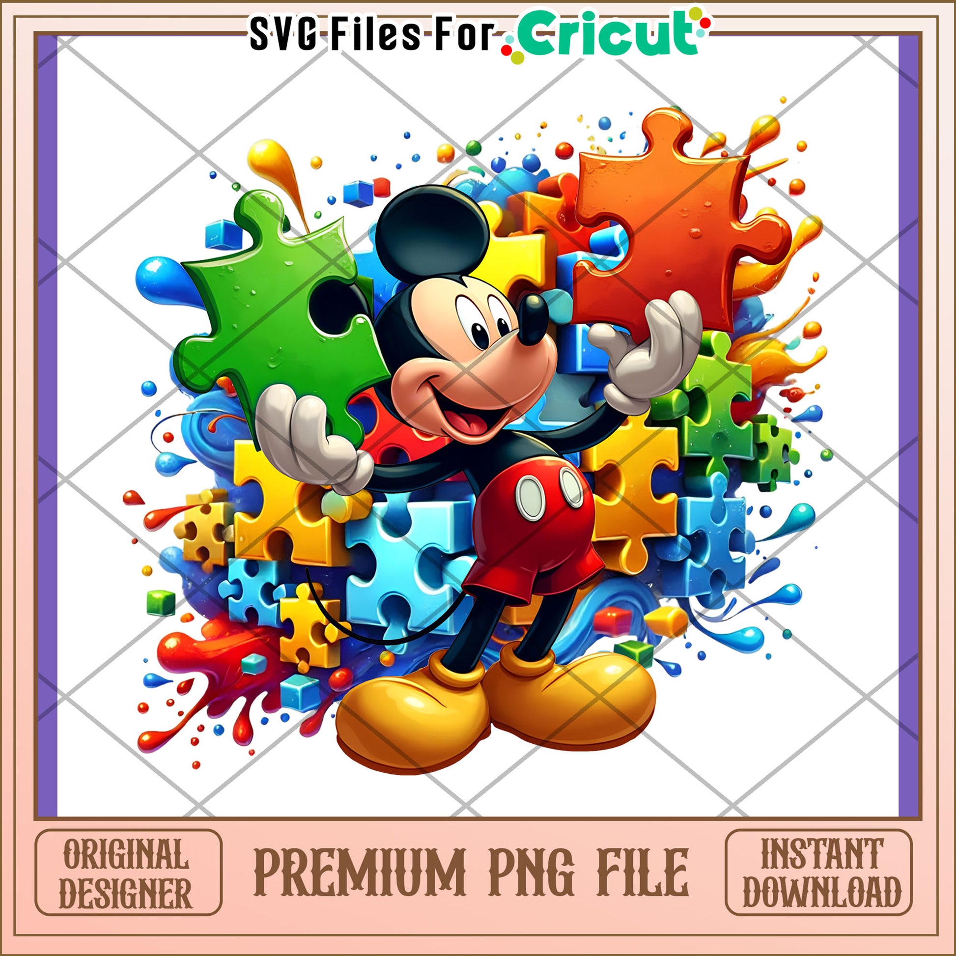 Mickey Mouse Puzzle PNG Design