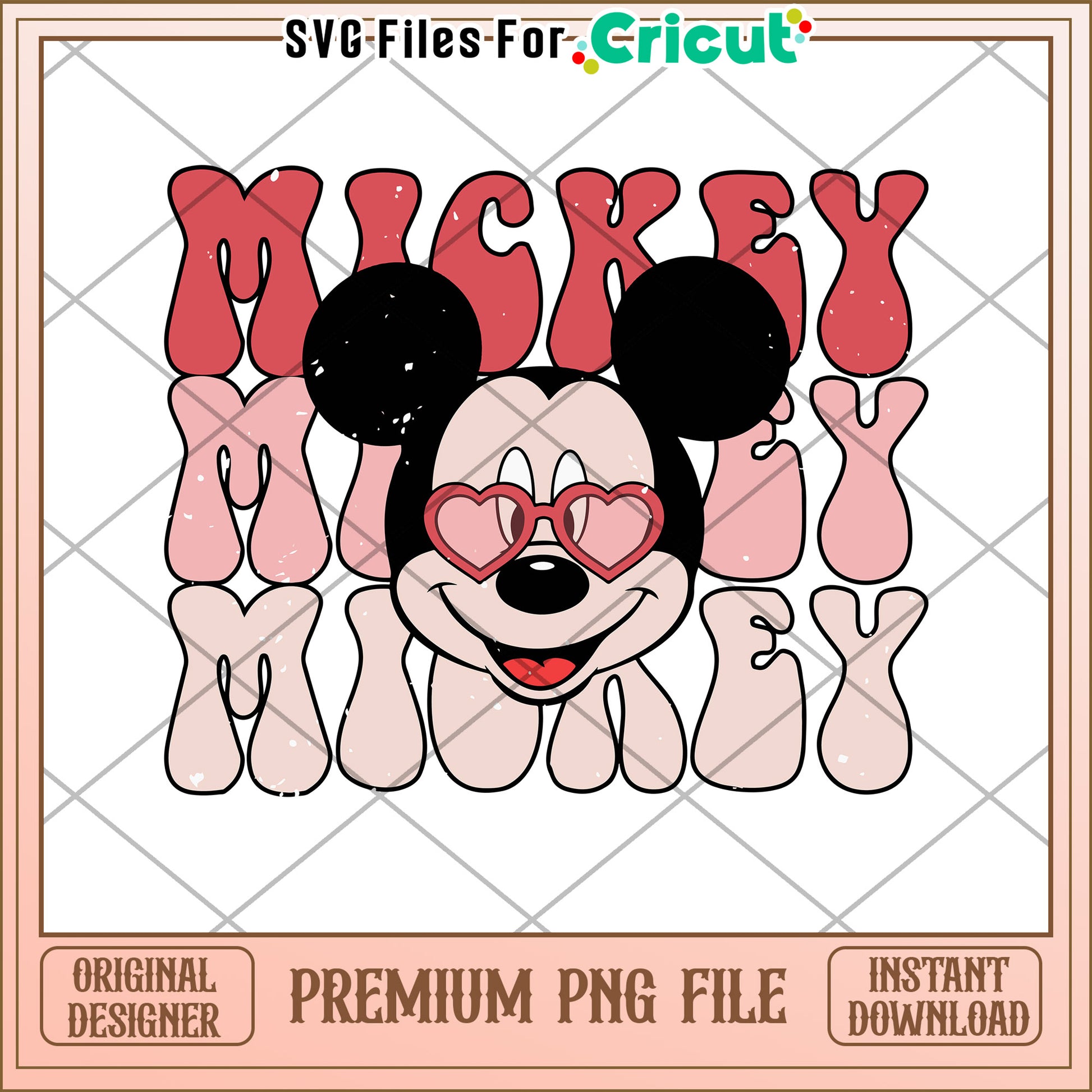 Mickey Mouse Retro PNG Design