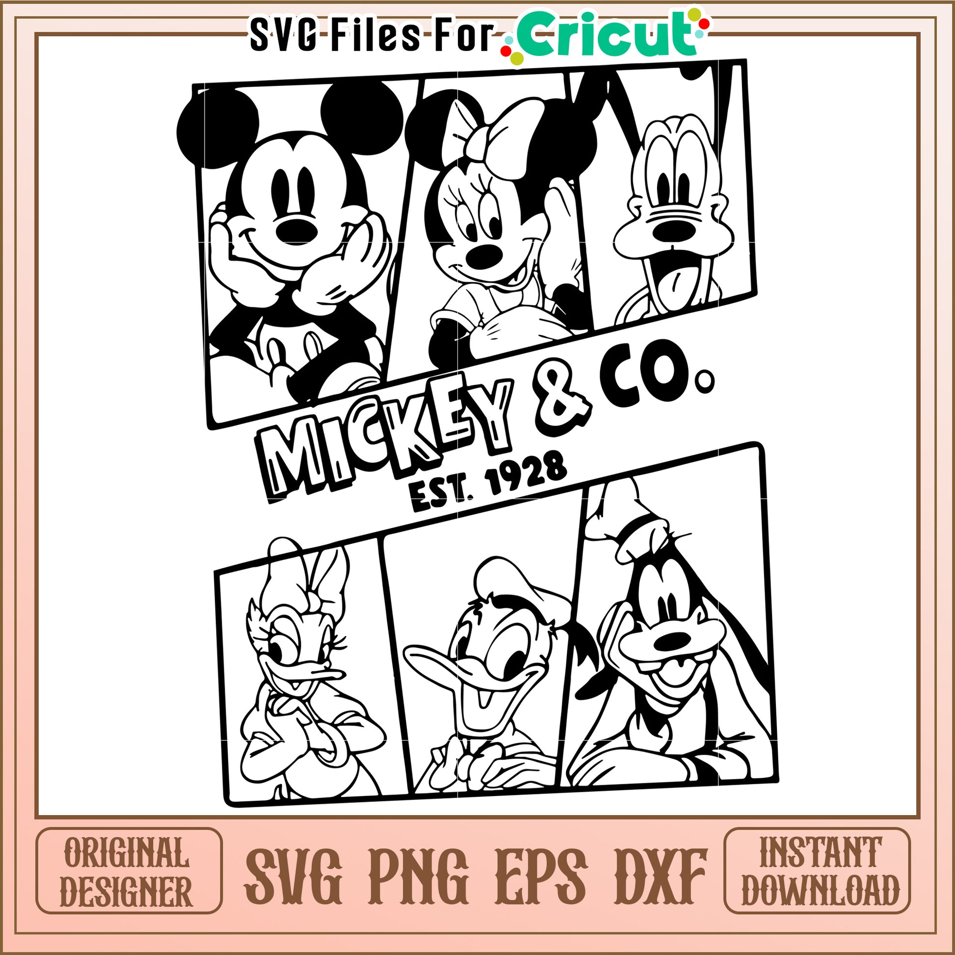 Mickey Mouse SVG Bundle PNG, EPS, DXF