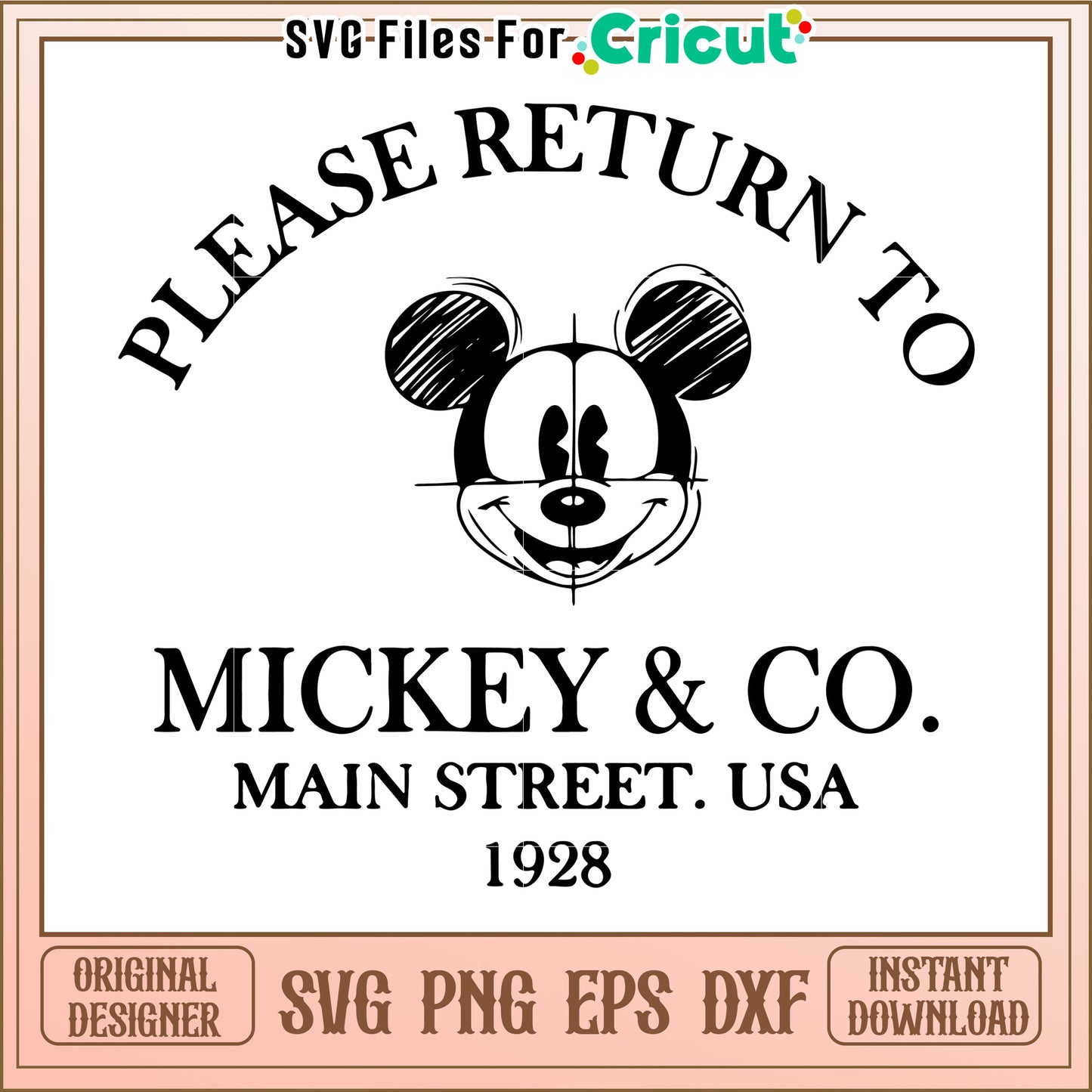 Mickey Mouse SVG Design Instant Download
