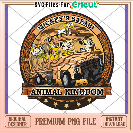 Mickey Mouse Safari Animal Kingdom PNG