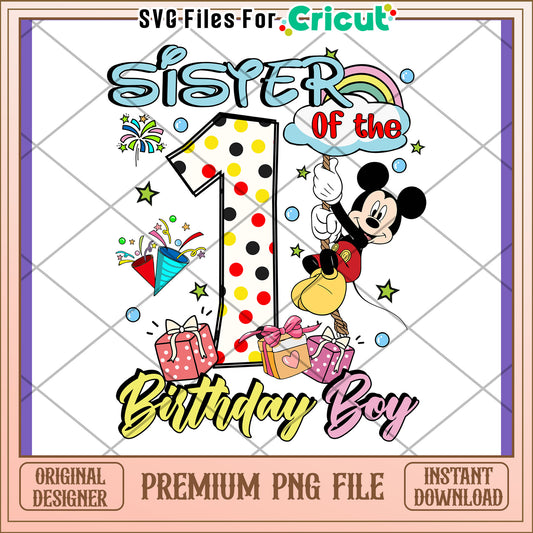 Mickey Mouse Sister Birthday PNG