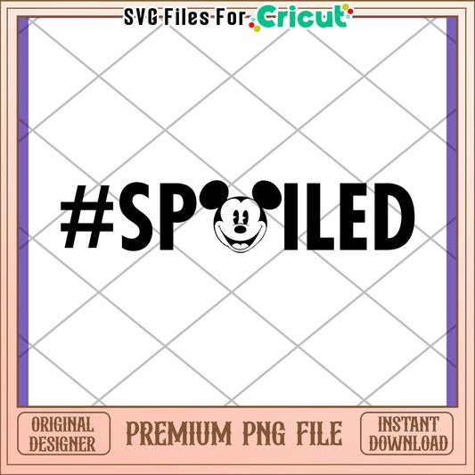 Mickey Mouse Spoiled PNG Design