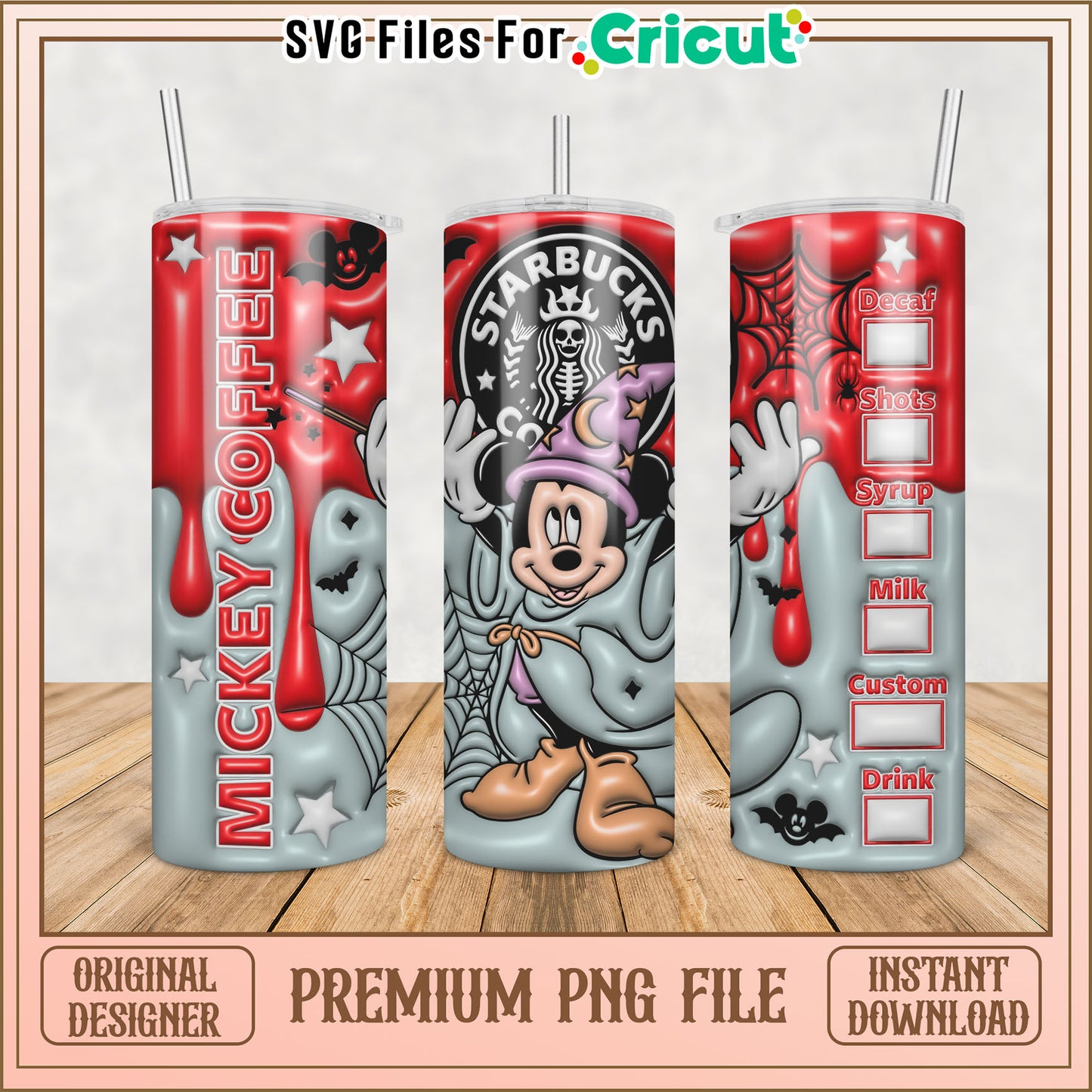 Mickey Mouse Starbucks Halloween PNG