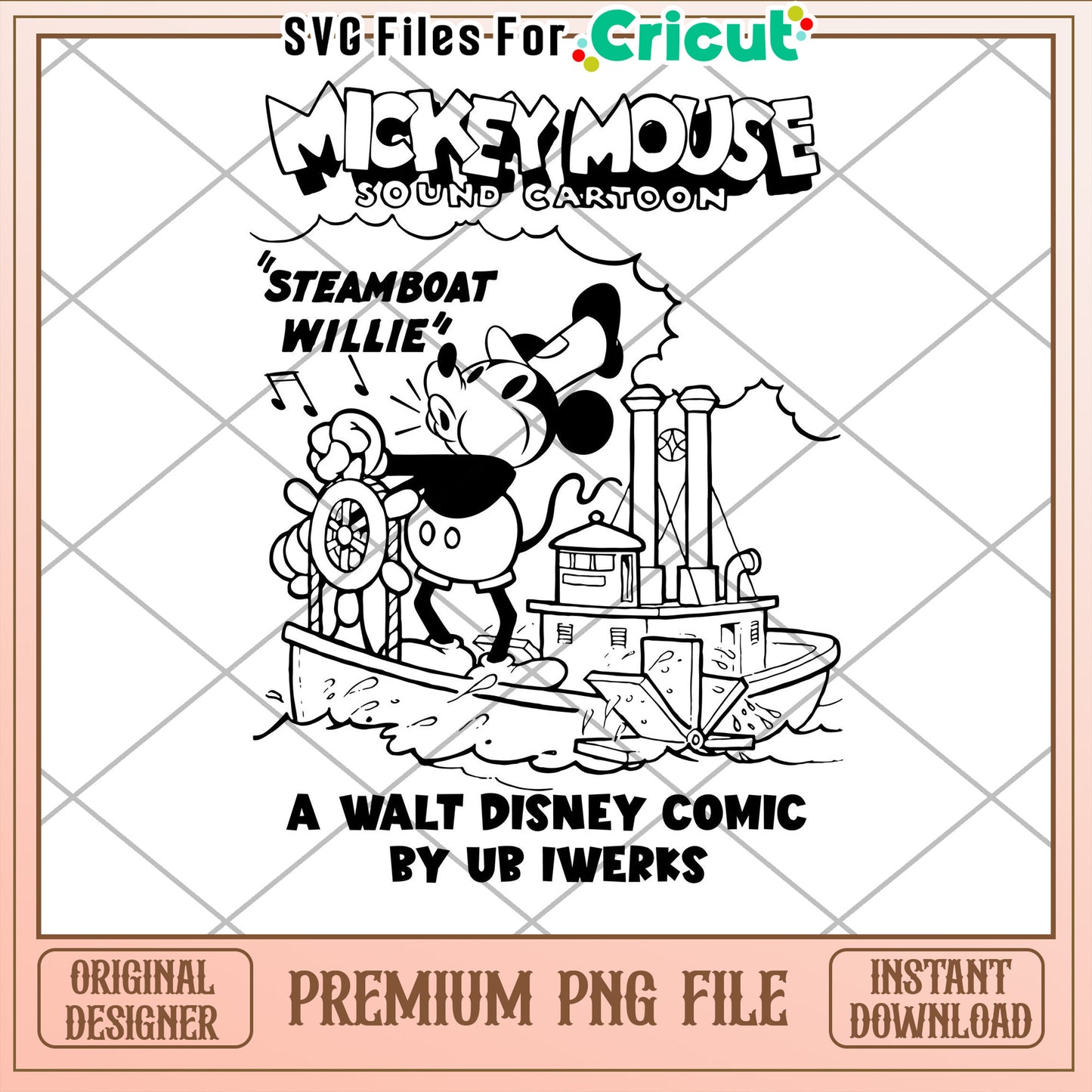 Mickey Mouse Steamboat Willie PNG