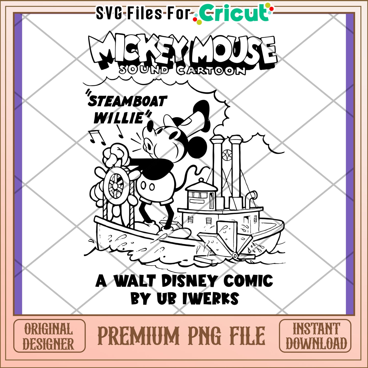 Mickey Mouse Steamboat Willie PNG