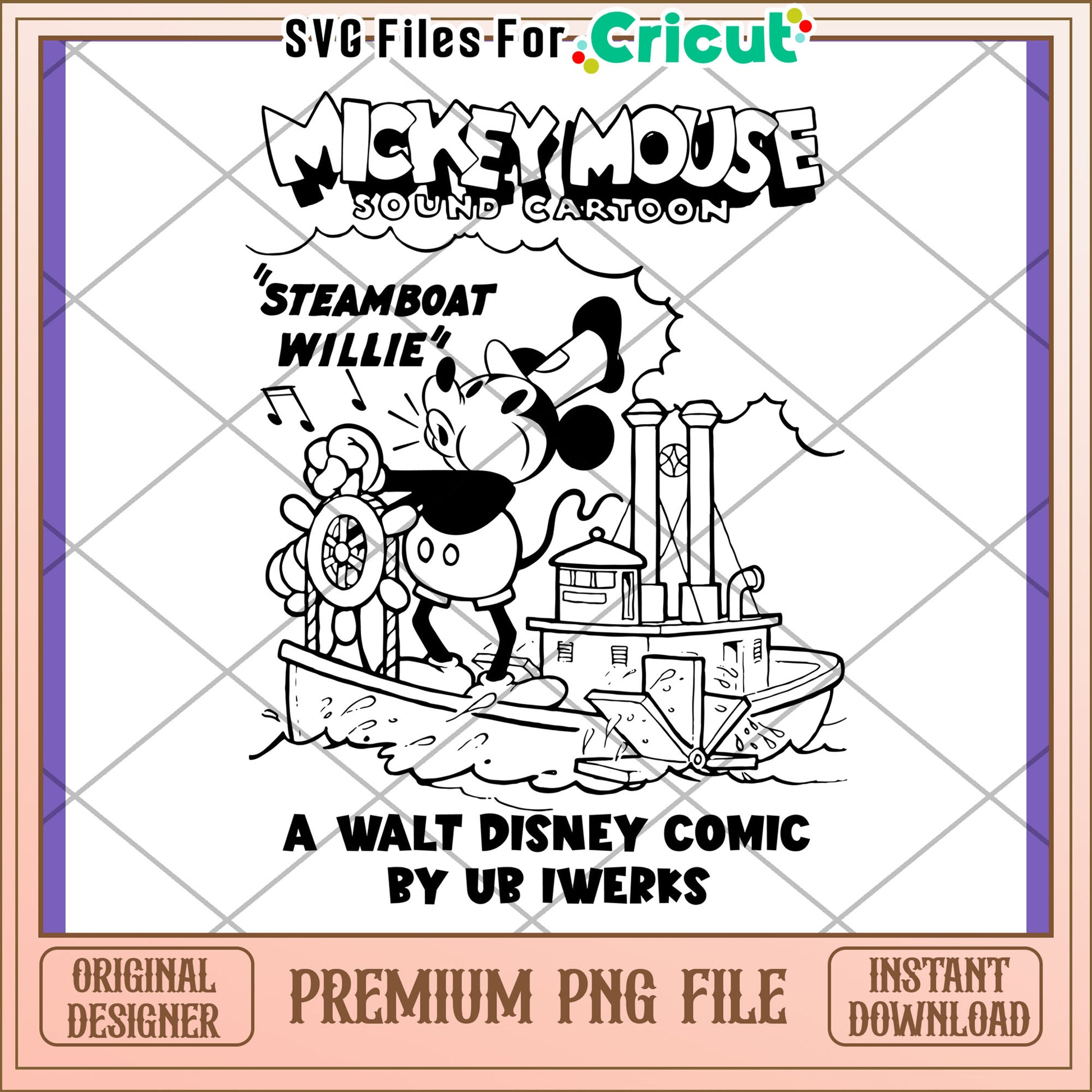 Mickey Mouse Steamboat Willie PNG