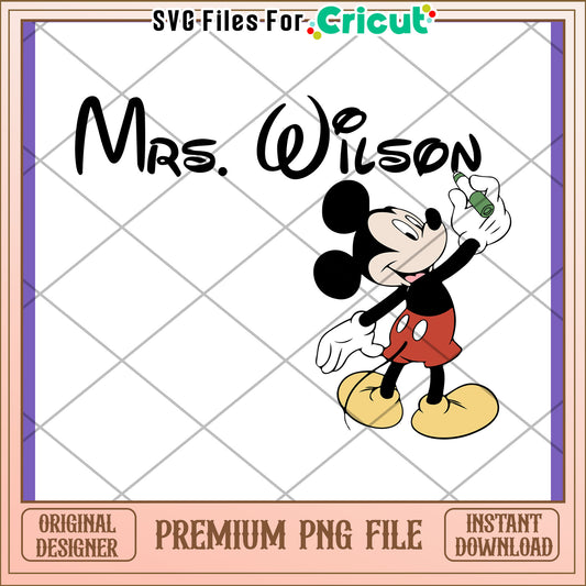 Mickey Mouse Teacher PNG Design