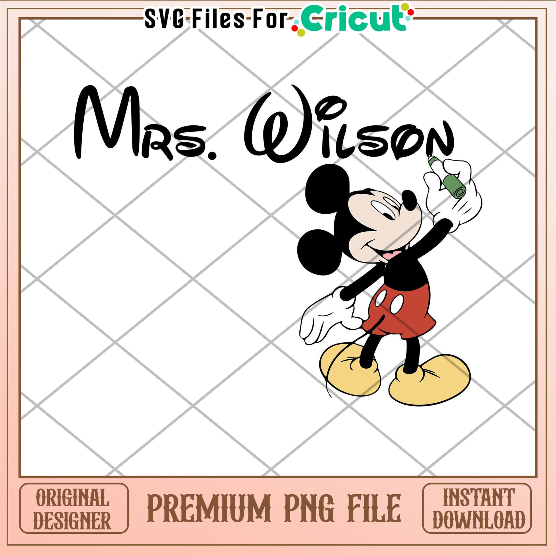 Mickey Mouse Teacher PNG Printable