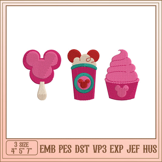 Mickey Mouse Treats Embroidery Design