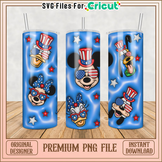 Mickey Mouse Tumbler Design PNG Files for Cricut Instant Download