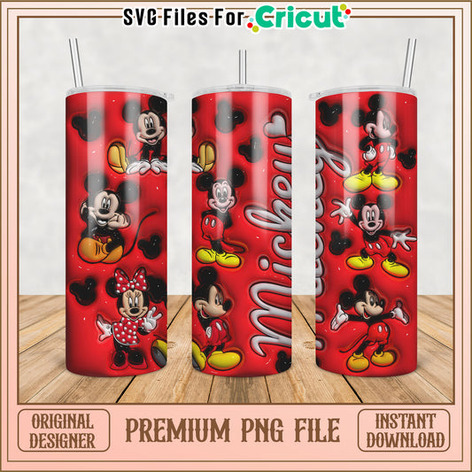 Mickey Mouse Tumbler Design PNG for Cricut Instant Download
