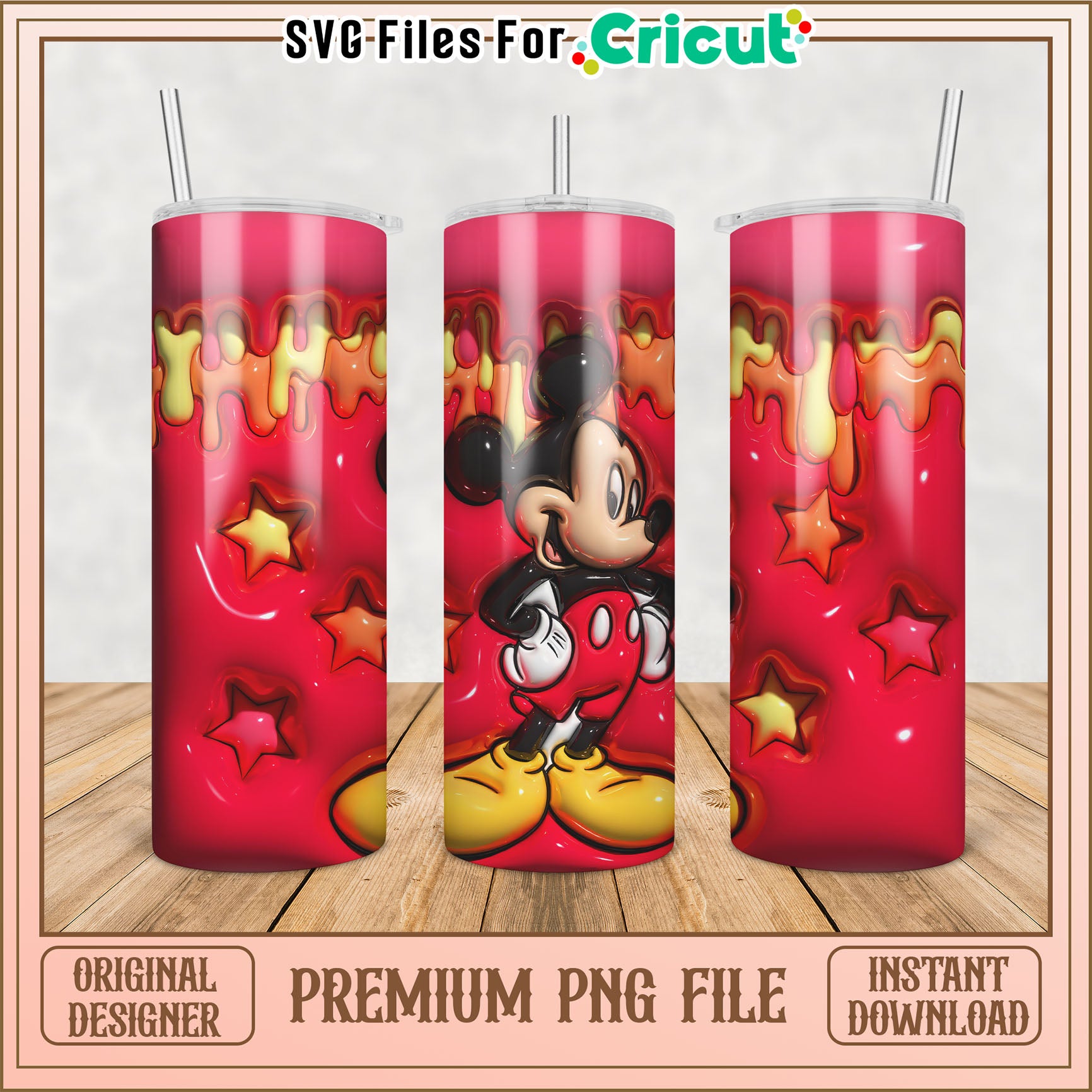 Mickey Mouse Tumbler PNG Design