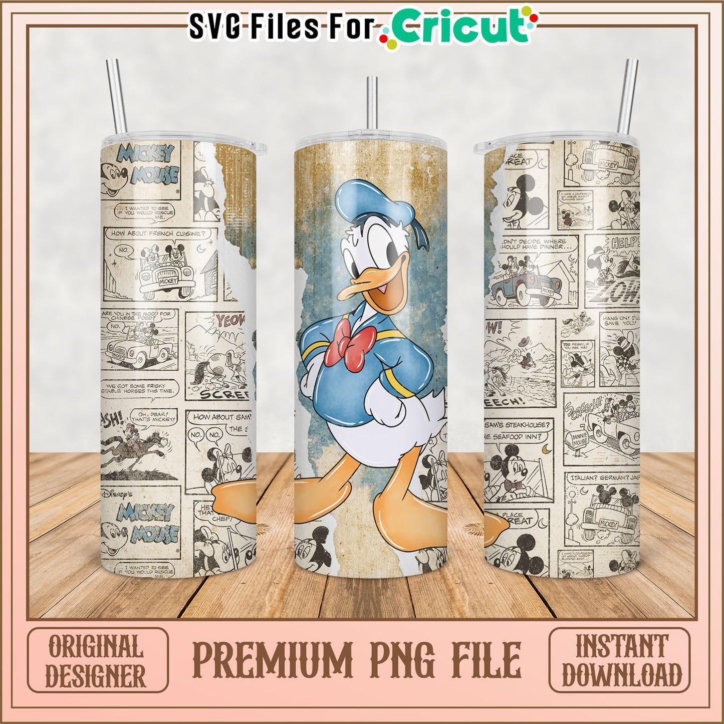 Mickey Mouse Tumbler PNG Sublimation Design