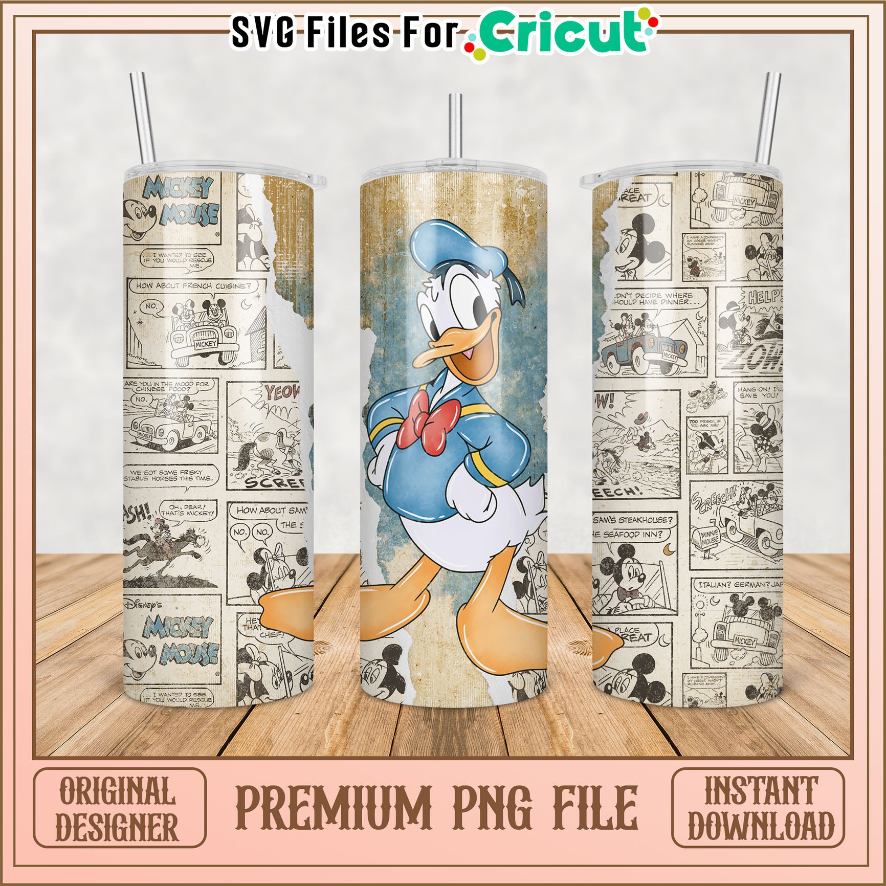 Mickey Mouse Tumbler PNG Sublimation Design