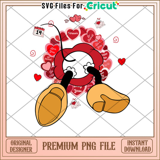 Mickey Mouse Valentines PNG Cricut