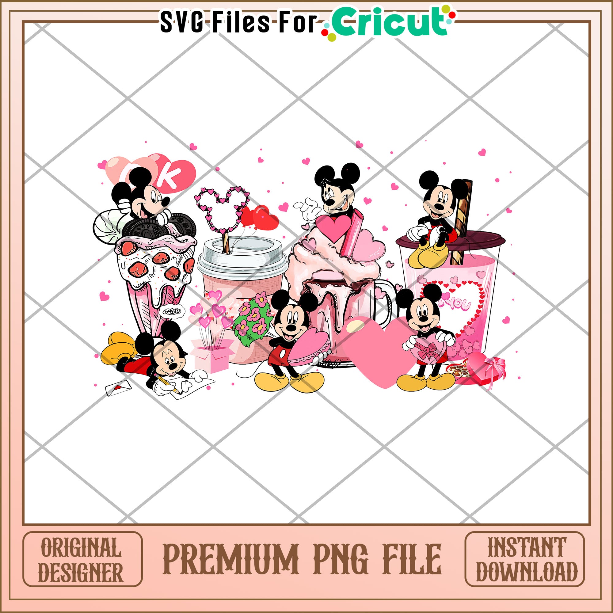 Mickey Mouse Valentines PNG Design – svg files for cricut