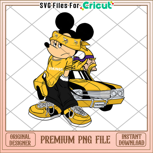 Mickey Mouse Vikings Graphic Design Art, Perfect for Cricut Projects