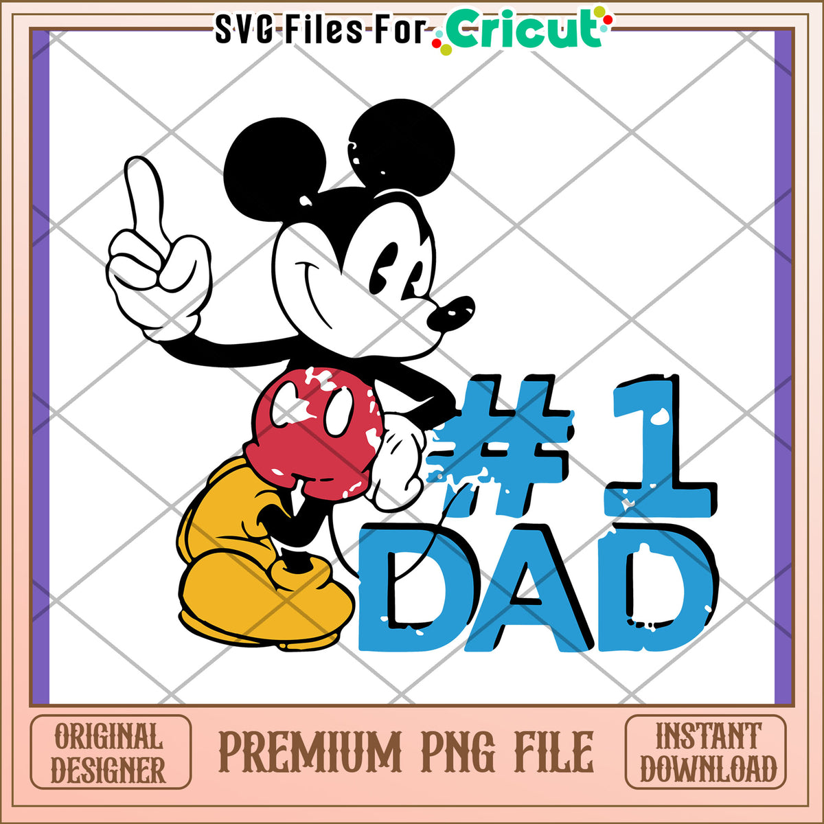 Mickey Mouse #1 Dad PNG – svg files for cricut