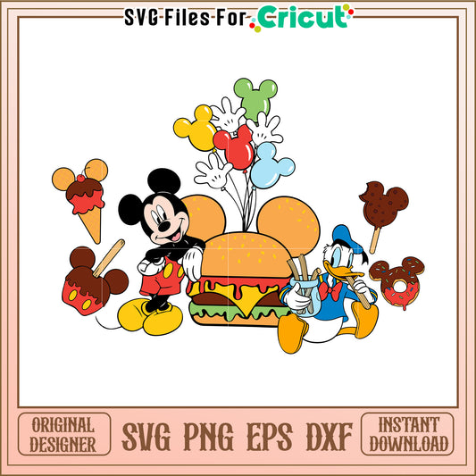 Mickey Mouse & Donald SVG Design Download
