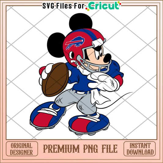 Mickey Mouse football clipart for Cricut, premium PNG file download