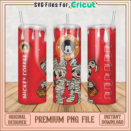 Mickey Mummy Halloween PNG Tumbler
