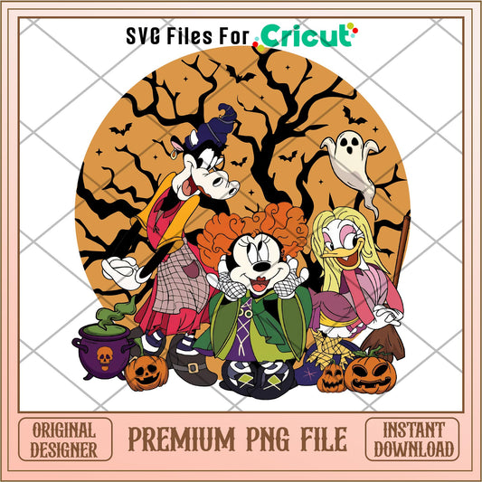 Mickey Not So Scary and friends  Hocus Pocus png, Hocus Pocus png, digital download