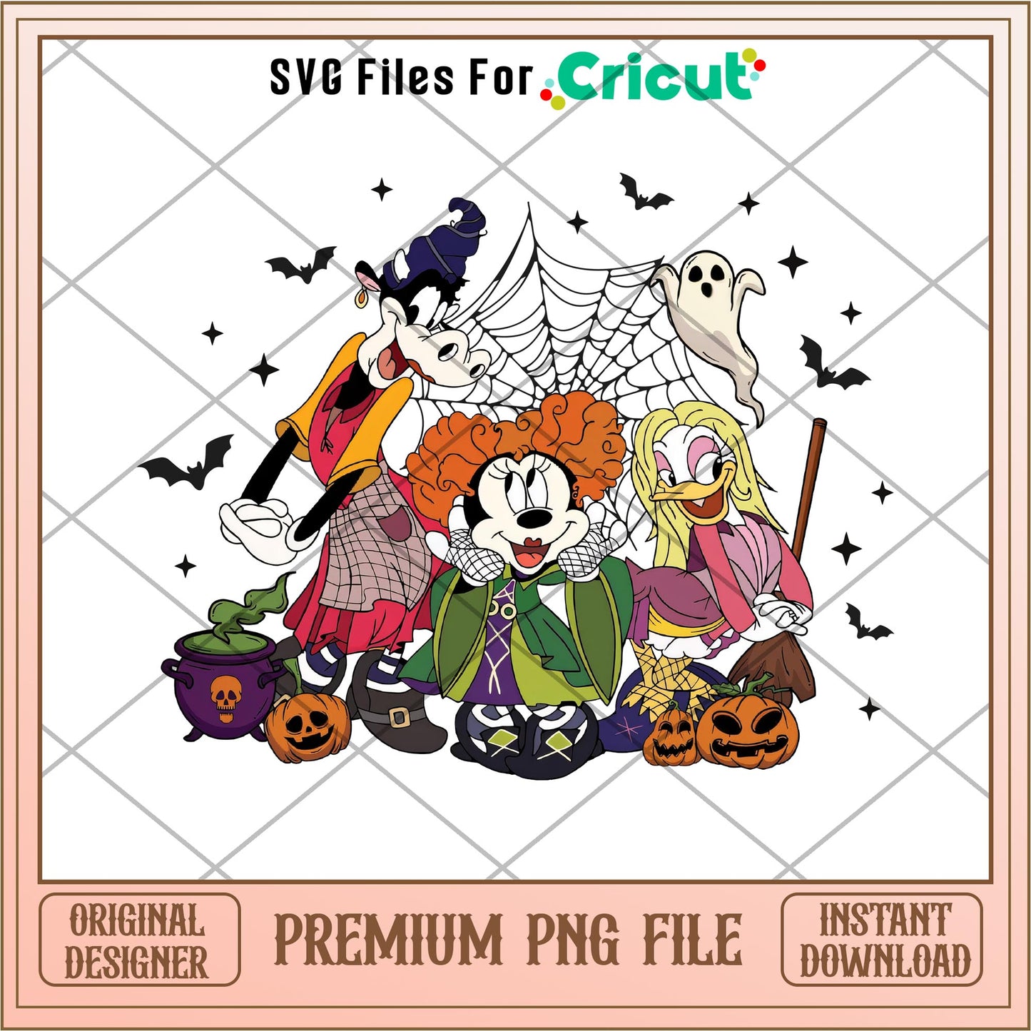 Mickey Not So Scary and friends png, Hocus Pocus png, digital download