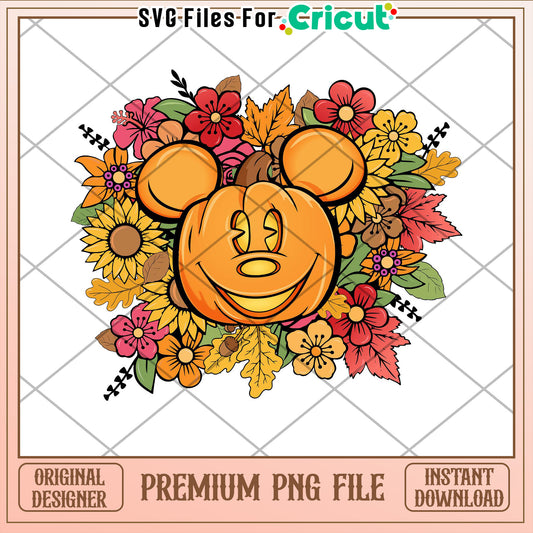 Mickey Pumpkin Fall PNG Sublimation