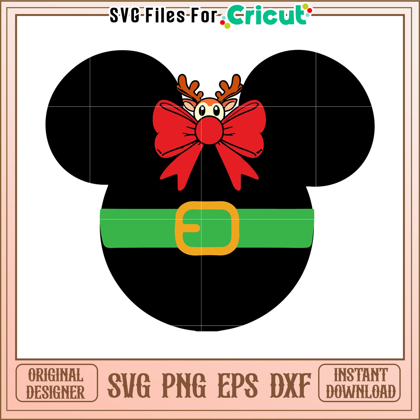 Mickey Reindeer SVG PNG EPS DXF