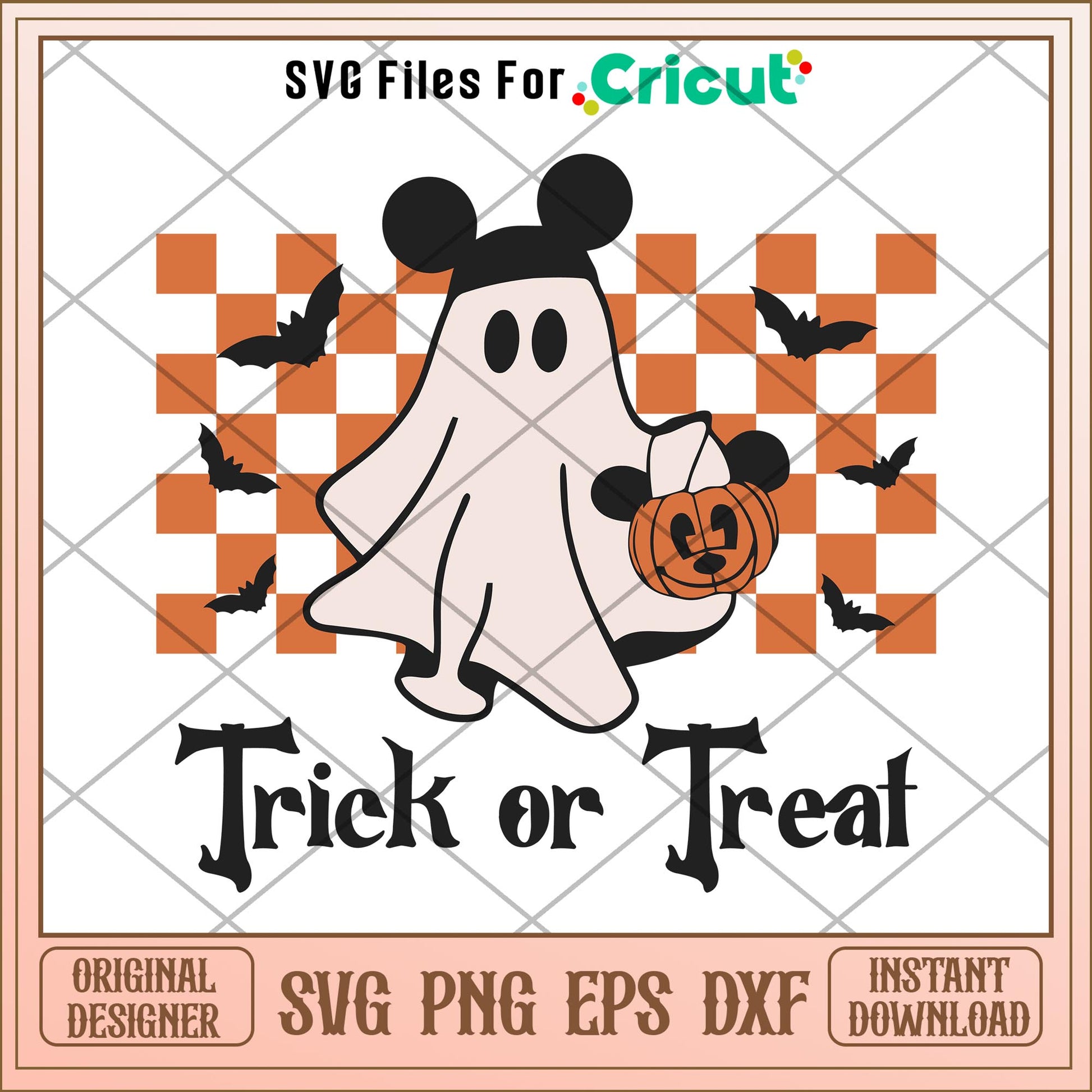 Mickey Retro Trick Or Treat svg, Disney characters svg, Digital Download