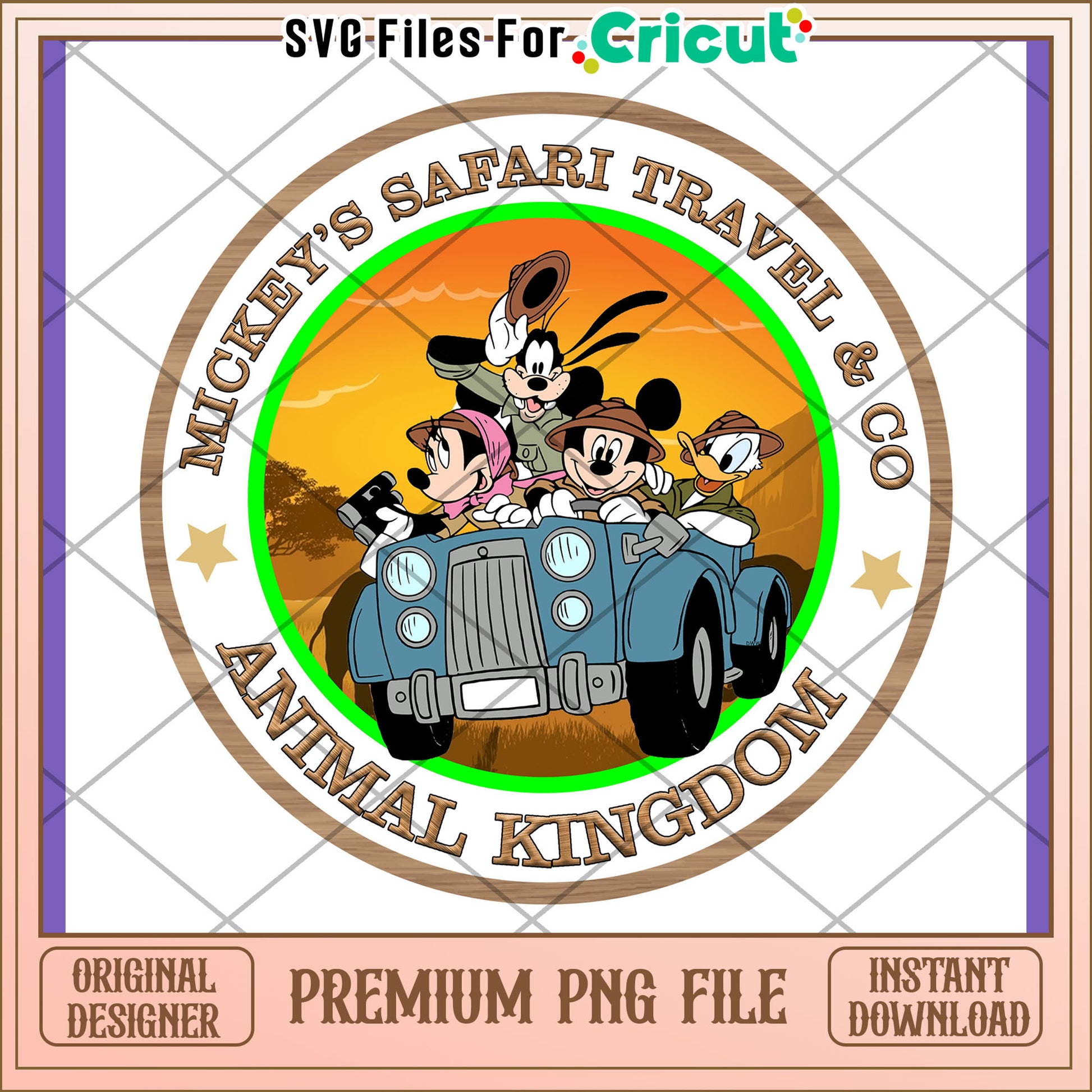 Mickey Safari PNG Design Download