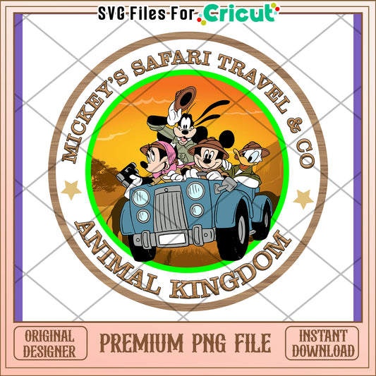 Mickey Safari PNG Design Download