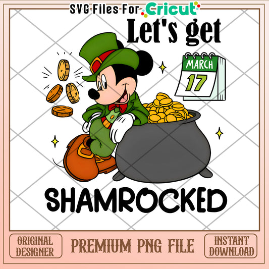 Mickey Shamrock PNG - St Patricks Day