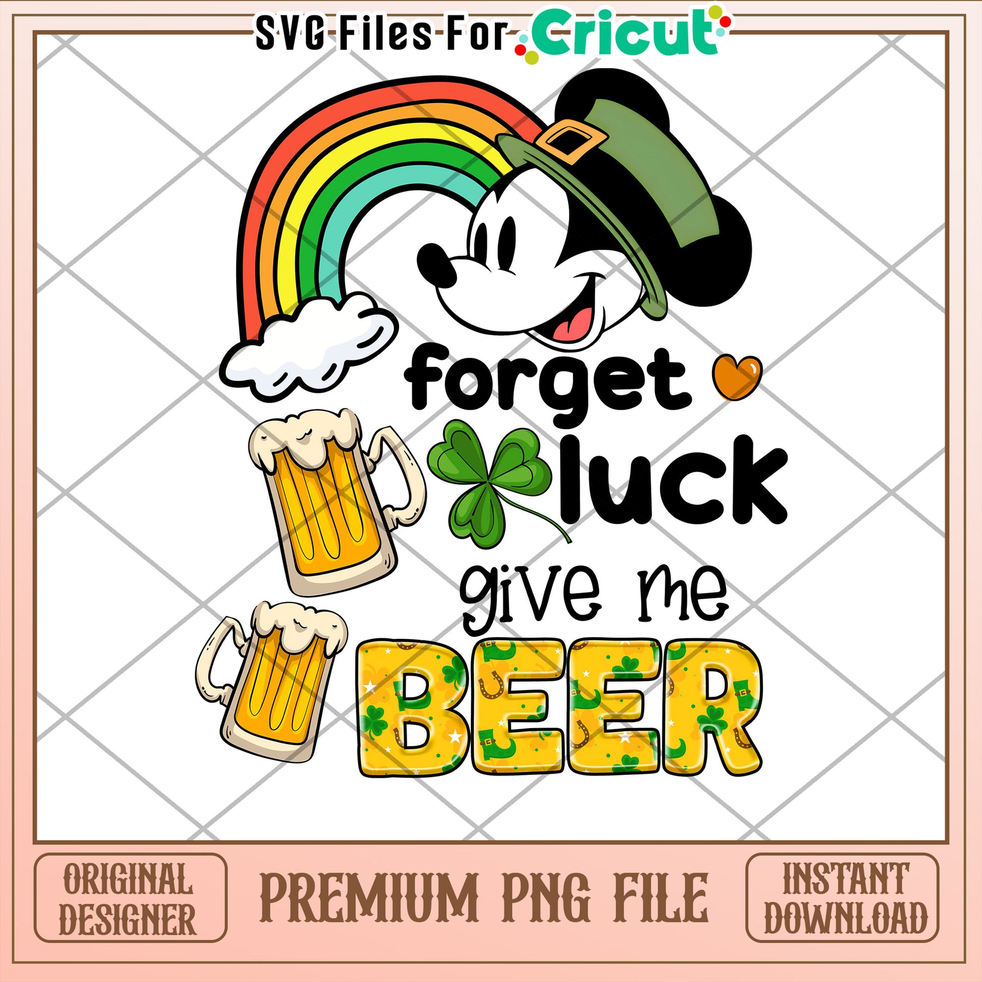 Mickey St Patricks Day Beer PNG