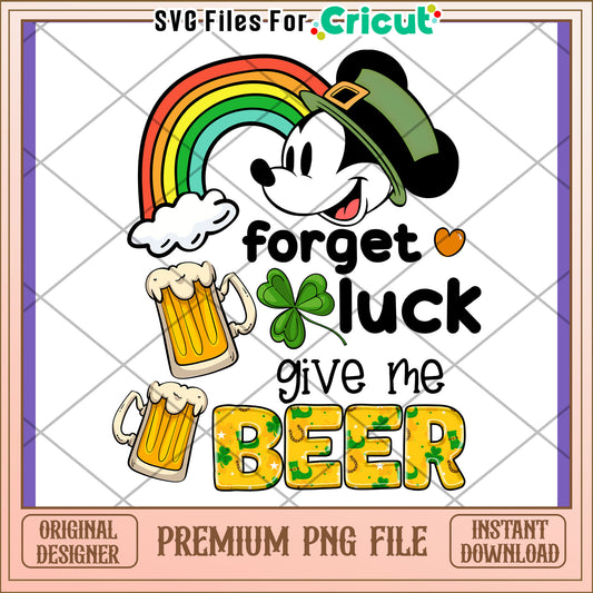 Mickey St Patricks Day Beer PNG
